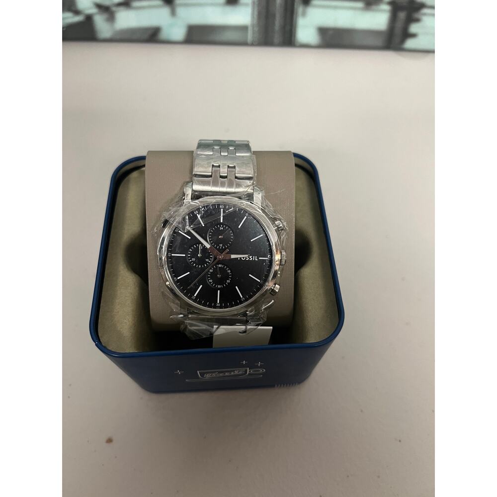 Fossil BQ2328IE Men's 44mm Luther Chrono Chronograph, Stainless Steel Watch